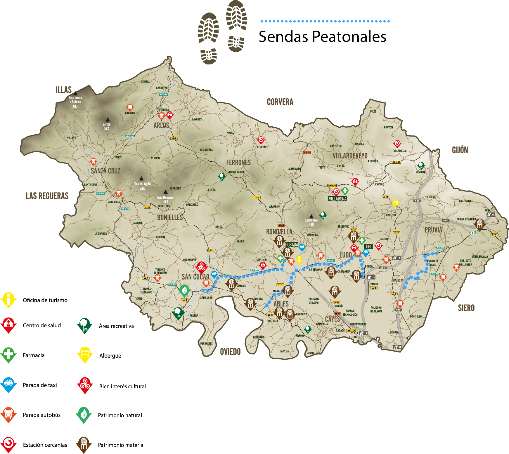 Mapa Sendas Peatonales
